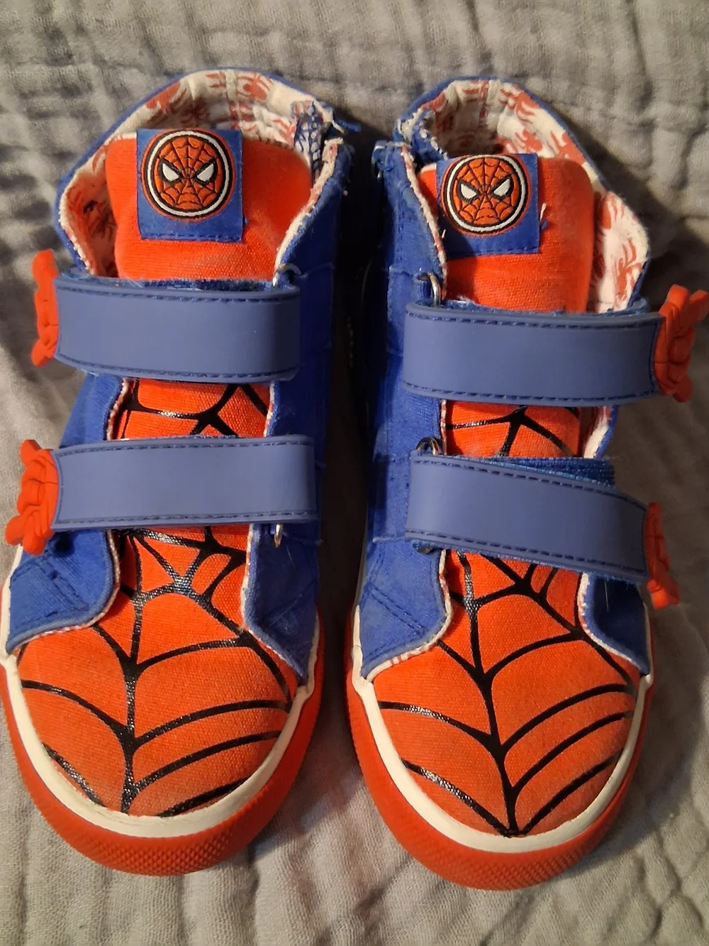 Ground Up Spider Man Velcro Slide On Sneakers Little Boys Size 13